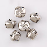 HULIANFU 2023 12/13/15/20/25/30mm Gold/White K Iron Water Plated Christmas Cross Bells Pendant Handmade Party DIY Crafts Accessories