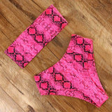 Sexy Animal Printed Bathing Suit Female Push Up Bikini High Waisted Swimsuit Bandage Bikinis Bandeau Swimwear Women Biquini