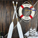 HULIANFU Studio Props Wall Hanging Fashion  Hand Made Nautical Home Decor   Life Buoy Crafts Living Room Decoration