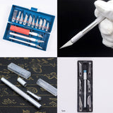 HULIANFU With Box Model Tool Making 13 Blade Polymer Clay Multifunction Pen Knifes Metal Scalpel Knife Tools Kit Knife