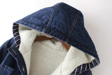 Hulianfu New Winter Women Lamb Fur Parka Coat Warm Hooded Fur Denim Jacket Big Size Casual JeanCoat Female Thick Warm Denim Jacket