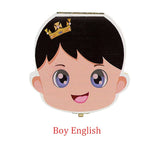 HULIANFU Tooth Box Poland English dutch Spanish Russian French GermanText Baby Boy Girl Wood Case Save Milk Teeth Organizer Holder