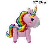 HULIANFU Pink Pony Horse Balloons Helium Unicorn Foil Balloon Kids Toys Wedding Birthday Baby Shower Animal Party Decoration Supplies
