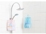 HULIANFU Laundry Products Patented Storage Bag Hanger Laundry Sundries Storage Mesh Net Bag With Hook Rope Clips Holder Storage Hanger