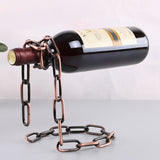 HULIANFU   YES Magic Metal Hanging Suspension Chain Wine Racks European Retro Creative Handmade Restaurant Bar Stand Bracket Display Stand