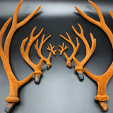 HULIANFU 2023 2pcs Simulation Antlers Headwear Headband Flocking Artificial Sika Deer Antlers DIY Accessories for Christmas Party Supplies