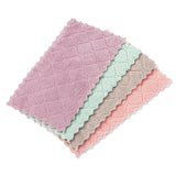 HULIANFU Microfiber Double-Sided Strong Absorbent Soft Scouring Pad Kitchen Cleaning Rag Non-Stick Oil Rag Dry and Wet Rag Kitchen Towel