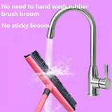 HULIANFU Multifunctional telescopic broom magic rubber besom cleaner pet hair removal brush home floor dust mop &amp; carpet sweeper