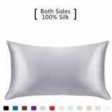 HULIANFU Silk Pillowcase Hair Skin, 19 Momme 100% Pure Natural Mulberry Silk Pillowcase Standard Size, Pillow Cases Cover Hidd