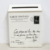 HULIANFU Vintage Villa Town Galvanized Iron Post Mailbox Letterbox Postbox Newspaper Magazines Holder Box Catcher Guard