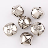 HULIANFU 2023 12/13/15/20/25/30mm Gold/White K Iron Water Plated Christmas Cross Bells Pendant Handmade Party DIY Crafts Accessories