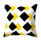 HULIANFU New Style Geometric Yellow Pillowcase Decorative Cushion For Sofa DIY Printed Pillow Chair Car Cushion Christmas Home Decoration