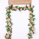 HULIANFU silk artificial rose vine hanging flowers for wall decoration rattan fake plants leaves garland romantic wedding home decoration