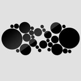 HULIANFU new promotion poster diy wall sticker 3d Stickers Acrylic mirror Modern Multi-piece Package Large Pattern yes