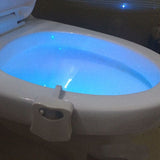 HULIANFU Smart Bathroom Toilet Nightlight LED Body Motion Activated On/Off Seat Sensor Lamp 8 multicolour Toilet lamp hot