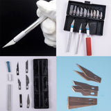 HULIANFU With Box Model Tool Making 13 Blade Polymer Clay Multifunction Pen Knifes Metal Scalpel Knife Tools Kit Knife