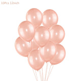 HULIANFU Rose Gold Confetti Baloons Foil Champagne Star Balloon Wedding Latex Ballon globos BabyShower Birthday Party Decoration Supplies
