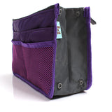 HULIANFU Organizer Insert Bag Women Nylon Travel Insert Organizer Handbag Purse Large liner Lady Makeup Cosmetic Bag Cheap Female Tote