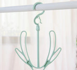 HULIANFU Rack Shelf Storage Shoes Clothes Hanger Clamps Rotated Balcony Hanging Hook