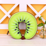 HULIANFU Travel Foam Particles Fruit U Shaped Travel Pillow Neck Support Head Rest Headrest Cushion Pillow