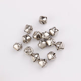 HULIANFU 2023 12/13/15/20/25/30mm Gold/White K Iron Water Plated Christmas Cross Bells Pendant Handmade Party DIY Crafts Accessories