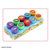 HULIANFU Round Multicolor Fun 10 Pcs Cute Panda Child DIY Scrapbook Kids Stamp Cartoon Rubber Stamps Scrapbooking Reward Toy