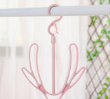 HULIANFU Rack Shelf Storage Shoes Clothes Hanger Clamps Rotated Balcony Hanging Hook