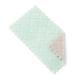 HULIANFU Microfiber Double-Sided Strong Absorbent Soft Scouring Pad Kitchen Cleaning Rag Non-Stick Oil Rag Dry and Wet Rag Kitchen Towel