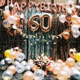 HULIANFU Rose Gold Wedding Birthday Party Balloons Happy Birthday Letter Foil Balloon Baby Shower Anniversary Event Party Decor Supplies
