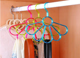 HULIANFU Sainwin 1pcs petals shape silk scarves aircraft scarf Multi-functional tie belts hanger underwear rack 3 color