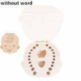 HULIANFU Tooth Box  English Italy Spanish Portuguese PolandTurkey Dutch Greece Wood Storage Box For Baby Organizer  Box For  Milk Teeth