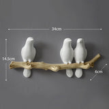 HULIANFU Wall Decorations Home Accessories Living Room Hanger Resin Bird hanger key kitchen Coat Clothes Towel Hooks Hat Handbag Holder