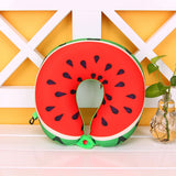 HULIANFU Travel Foam Particles Fruit U Shaped Travel Pillow Neck Support Head Rest Headrest Cushion Pillow