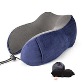 HULIANFU U Shaped Memory Foam Neck Pillows Soft Slow Rebound Space Travel Pillow Massage Neck Cervical Healthcare Bedding Drop Shipping