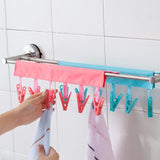 HULIANFU Multifunction Socks Drying Racks Bathroom Rack Traveling Clothespin Travel Portable Folding Cloth Hanger Clips