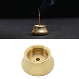 HULIANFU Lychee Life 1pc Bowl Shape Brass Incense Burner Holder for Incense Stick Incense Base Living Room Decoration