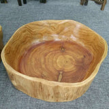 HULIANFU LUDA Household Fruit Bowl Wooden Candy Dish Fruit Plate Wood Carving Root Fruit Plate Wood 20-24 Cm