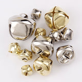 HULIANFU 2023 12/13/15/20/25/30mm Gold/White K Iron Water Plated Christmas Cross Bells Pendant Handmade Party DIY Crafts Accessories