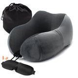 HULIANFU U Shaped Memory Foam Neck Pillows Soft Slow Rebound Space Travel Pillow Massage Neck Cervical Healthcare Bedding Drop Shipping