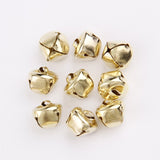 HULIANFU 2023 12/13/15/20/25/30mm Gold/White K Iron Water Plated Christmas Cross Bells Pendant Handmade Party DIY Crafts Accessories
