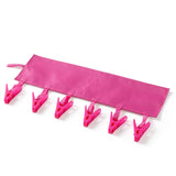 HULIANFU Multifunctional Cloth Hanger Drying Rack Foldable Bathroom Travel Clothespin 6 Clips Hanger Clothes Towel Socks Storage Hanger