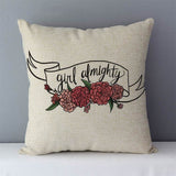 HULIANFU Popular phrase words letters printed couch cushion home decorative pillows 45x45cm square cushions without core "Love you more"