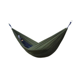 HULIANFU Single Double Hammock Adult Outdoor Backpacking Travel Survival Hunting Sleeping Bed Portable With 2 Straps 2 Carabiner