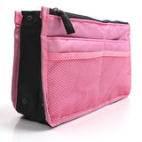 HULIANFU Organizer Insert Bag Women Nylon Travel Insert Organizer Handbag Purse Large liner Lady Makeup Cosmetic Bag Cheap Female Tote