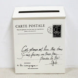 HULIANFU Vintage Villa Town Galvanized Iron Post Mailbox Letterbox Postbox Newspaper Magazines Holder Box Catcher Guard