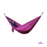 HULIANFU Single Double Hammock Adult Outdoor Backpacking Travel Survival Hunting Sleeping Bed Portable With 2 Straps 2 Carabiner