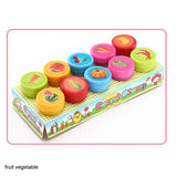 HULIANFU Round Multicolor Fun 10 Pcs Cute Panda Child DIY Scrapbook Kids Stamp Cartoon Rubber Stamps Scrapbooking Reward Toy