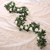 HULIANFU silk artificial rose vine hanging flowers for wall decoration rattan fake plants leaves garland romantic wedding home decoration