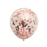 HULIANFU Rose Gold Confetti Baloons Foil Champagne Star Balloon Wedding Latex Ballon globos BabyShower Birthday Party Decoration Supplies