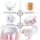 HULIANFU Wireless LED Under Cabinet Light Dimmable Touch Sensor RGB LED Puck Lights For Cupboard Wardrobe Stair Closet Hallway Night Lamp